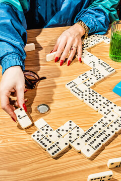 Retirement table games night/bingo, yahtzee dominos