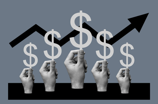 Hands with dollar signs