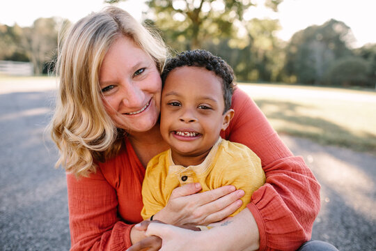 Mom and son, who has Down Syndrome