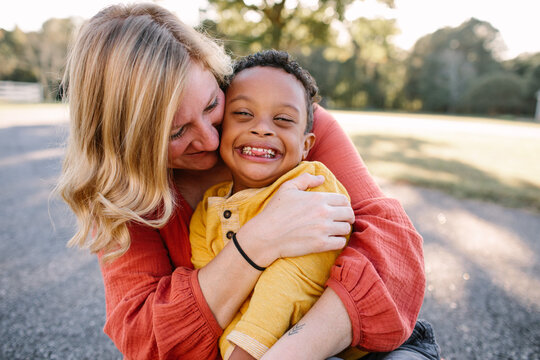 Mom and son, who has Down Syndrome