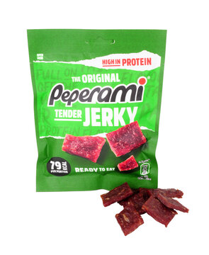 Peperami Original Tender Jerky Made With Formed Dried And Cured Beef And Pork In A 50g Pack