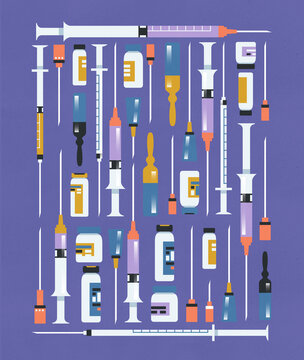 Cosmetic syringes, ampules, vial, beauty injection