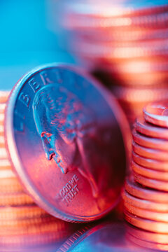 Coins  in closeup