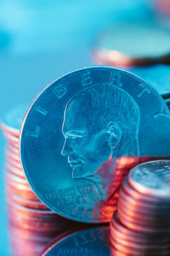 Coins  in closeup