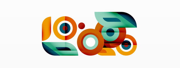 Rings and circles geometric abstract background for wallpaper, banner, backdrop