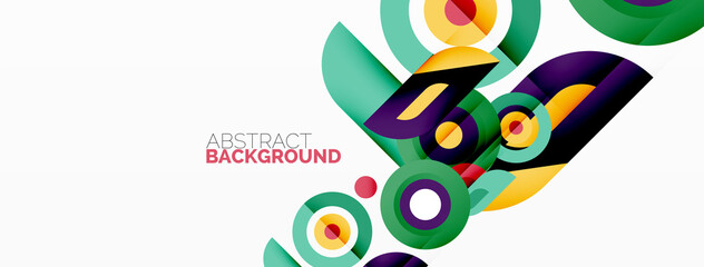 Rings and circles geometric abstract background for wallpaper, banner, backdrop