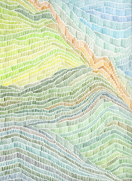 Abstract watercolor landscape