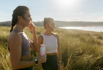 Two friends training