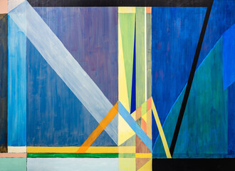 One of a series of related geometric abstract paintings