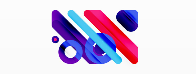 Creative geometric wallpaper. Minimal lines and circles background