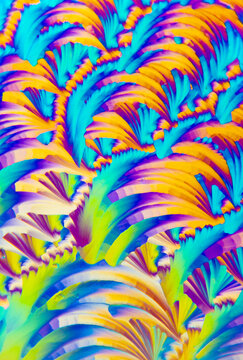 Colorful wart remover crystals