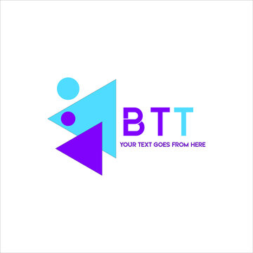 BTT letter logo creative design. BTT unique design