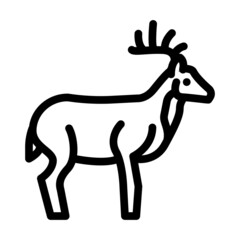 deer animal line icon vector. deer animal sign. isolated contour symbol black illustration