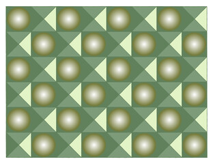 Pattern With Spheres And Pyramids