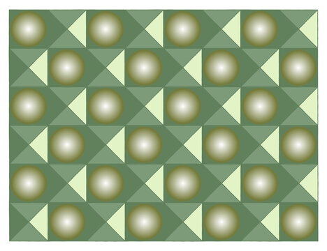 Pattern With Spheres And Pyramids