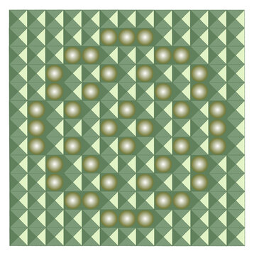 Pattern With Pyramids And Spheres