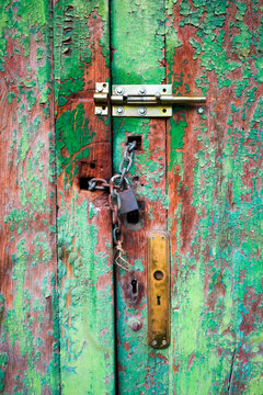 Texture of an old wooden door.