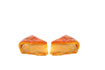Moon cake  isolated on white background.Chinese pastry