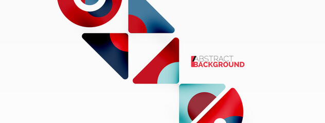 Creative geometric wallpaper. Minimal abstract background. Triangles and circles composition vector illustration for wallpaper banner background or landing page