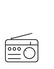 FM Radio Line Icon