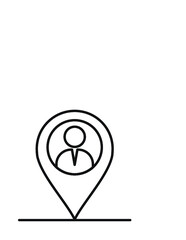 Location Access Line Icon