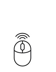 Wireless input device Line Icon