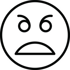 Fototapeta premium angry face Line Icon