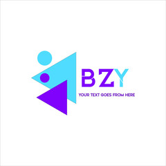 BZY letter logo creative design. BZY unique design