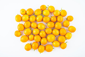 Autumn harvest of fresh fruit kumquats