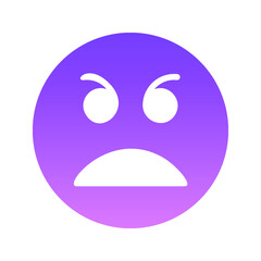 Fototapeta premium angry face Glyph Gradient