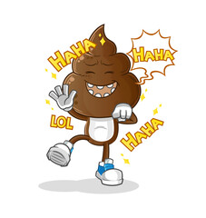 human shit head cartoon Laugh Out Loud character. cartoon vector