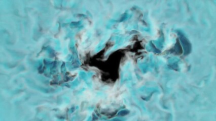 A whirlpool of light blue smoke swirls against a black background. Magic whirlpool. - Powered by Adobe