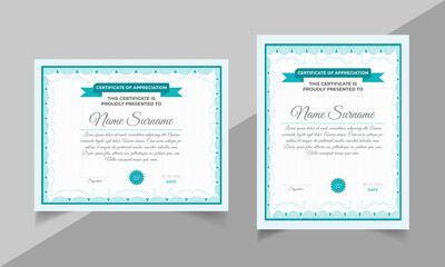 Modern certificate template