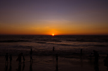 sunset at the Calicut beach