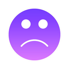 sad face Glyph Gradient