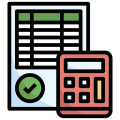 AUDIT filled outline icon,linear,outline,graphic,illustration