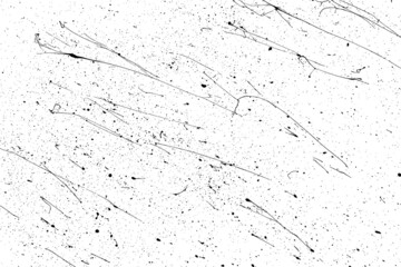 Black paint splatter isolated on white background. Distressed overlay texture. Water splash silhouette. Grunge design elements. Vector illustration, EPS 10.