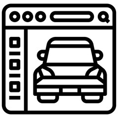 WEBSITE line icon,linear,outline,graphic,illustration