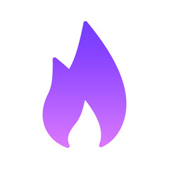 Fototapeta premium Flame Glyph Gradient
