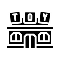 toy shop glyph icon vector. toy shop sign. isolated contour symbol black illustration