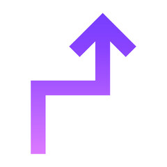 Arrow 51 Glyph Gradient