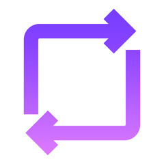 Arrow 53 Glyph Gradient