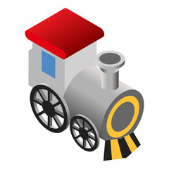 Train - Isometric 3d illustration.