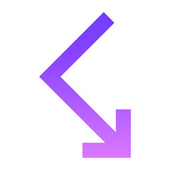 Arrow 95 Glyph Gradient