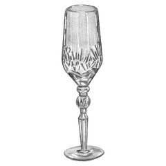 crystal champagne glass
