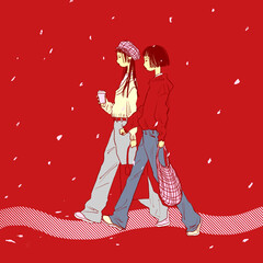 Walking in spring