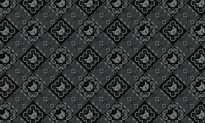 大島紬にゃん柄シンプル