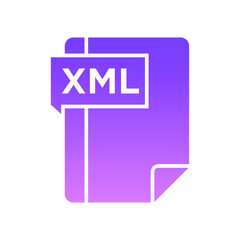 XML Glyph Gradient Icon symbols pictograms design elements visual representations