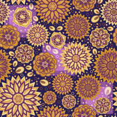 Beautiful and Simple Geometrical Flower Seamless Surface Pattern Design