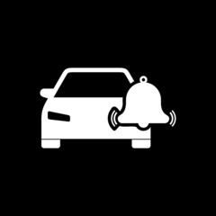 Car Alarm icon for web design isolated on dark background